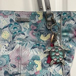 sakroots metro tote with underwater seascape, like new